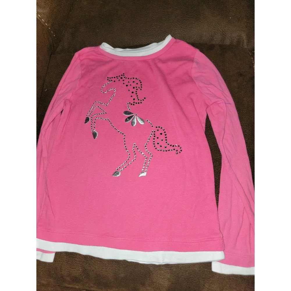 Gymboree wild for horses pink horse top size 7 adjustable waist jeans size‎ 6